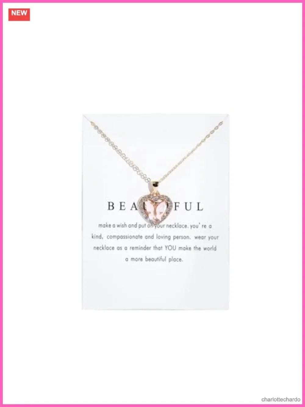 Butterfly Pendant Necklace Acrylic Rhinestone Adjustable Retro Boho Jewelry Gift